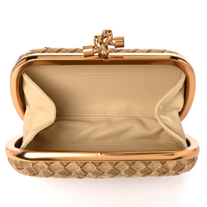 Bottega Veneta Intreccio Oro Bruciato Knot Clutch 5 of 8