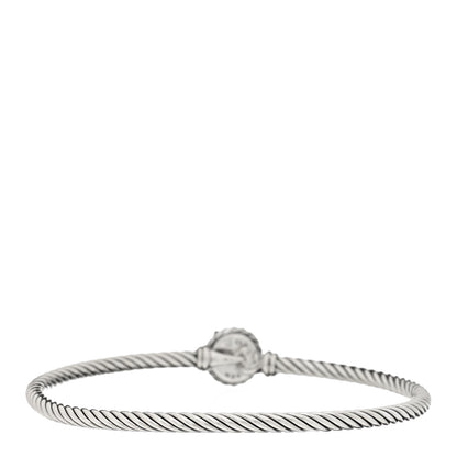 David Yurman Sterling Silver Pearl 3mm Chatelaine Bracelet 2 of 3