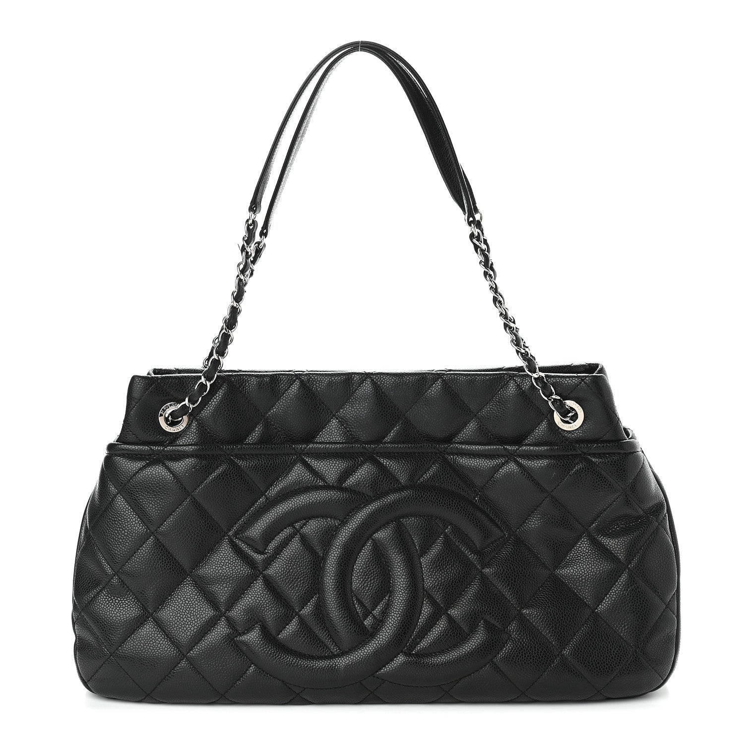 Chanel Caviar Quilted CC Timeless Soft Tote Black 1 of 10