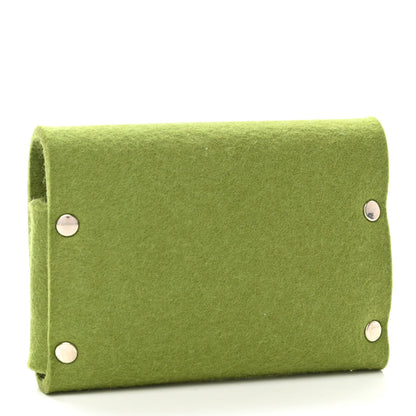 Hermes Felt Mises et Relances Playing Cards Holder Vert Anis 3 of 7