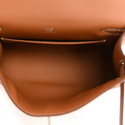 Hermes Swift Kelly Pochette Clutch Gold 5 of 11