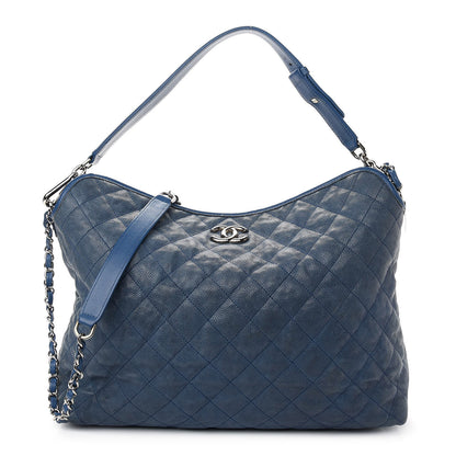 Chanel Caviar Quilted French Riviera Hobo Blue 1 of 9