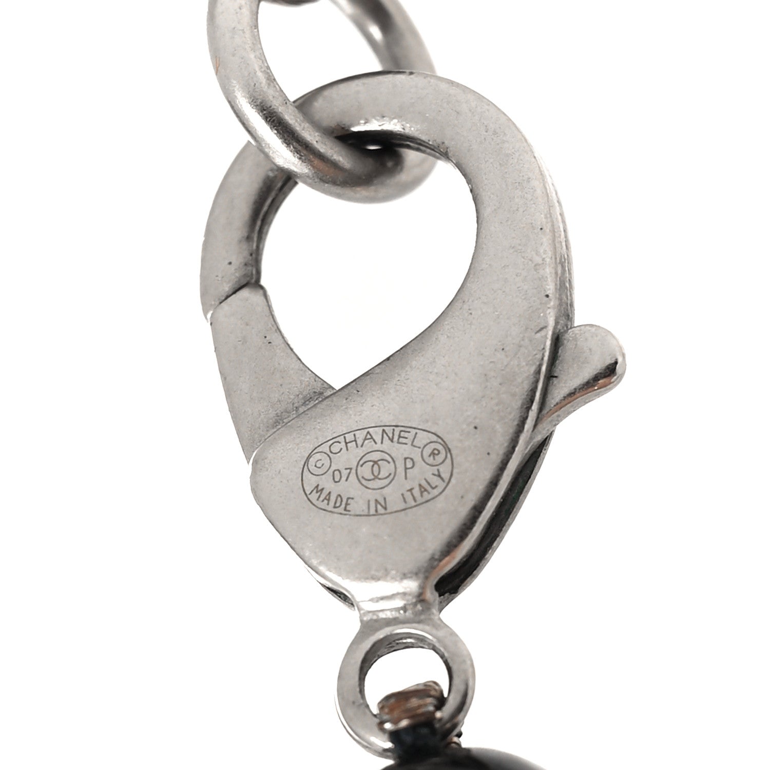 Chanel Ruthenium Beaded CC Long Necklace Black 5 of 5