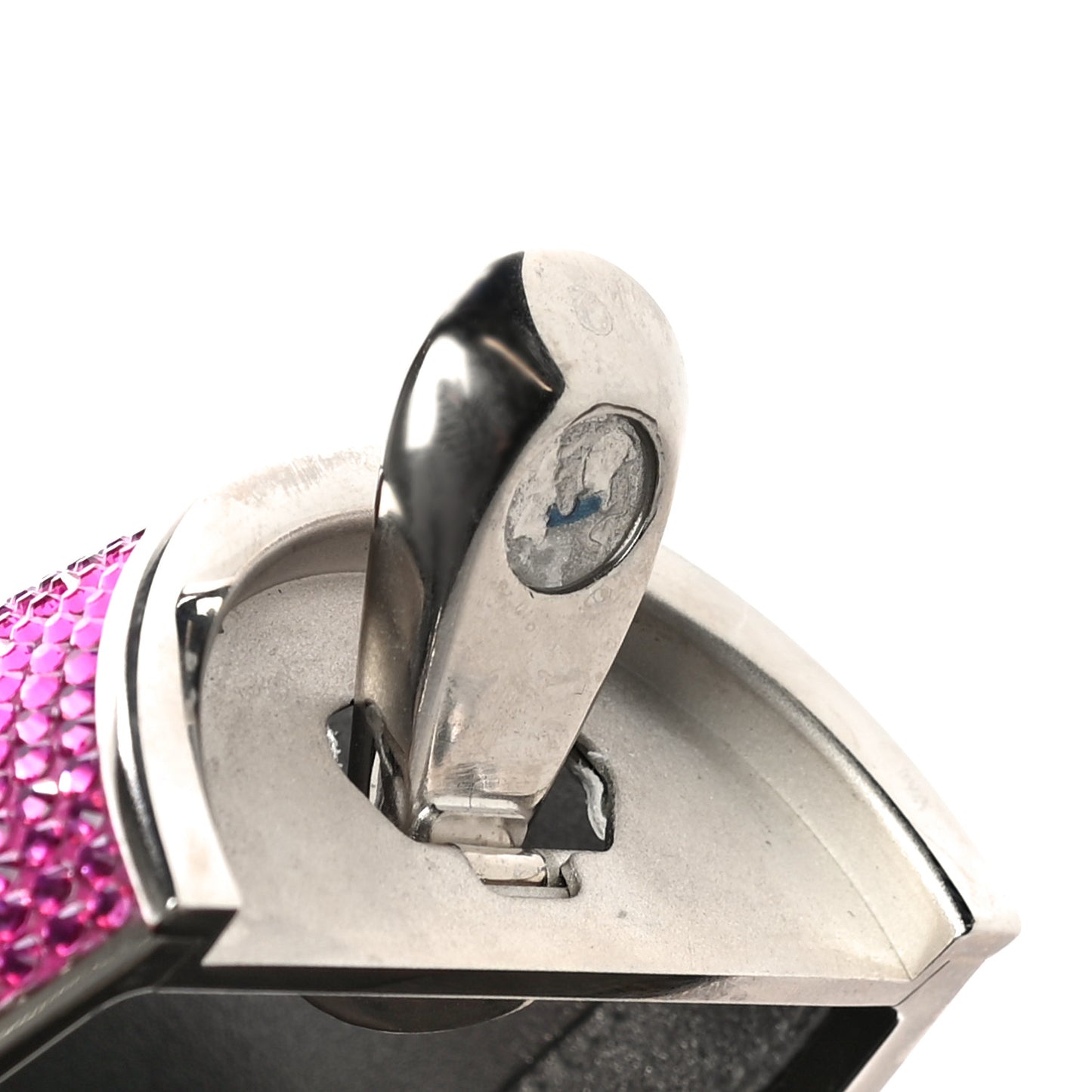 Crystal Optimism Can Minaudiere Clutch Silver Multicolor