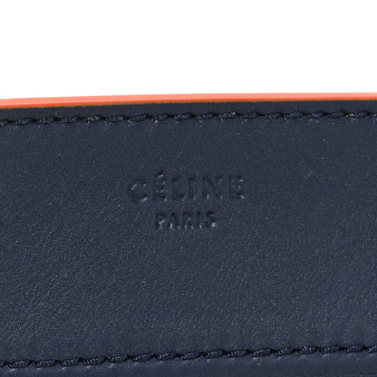 Celine Supple Calfskin Large Phantom Luggage Navy Blue Orange 6 of 13