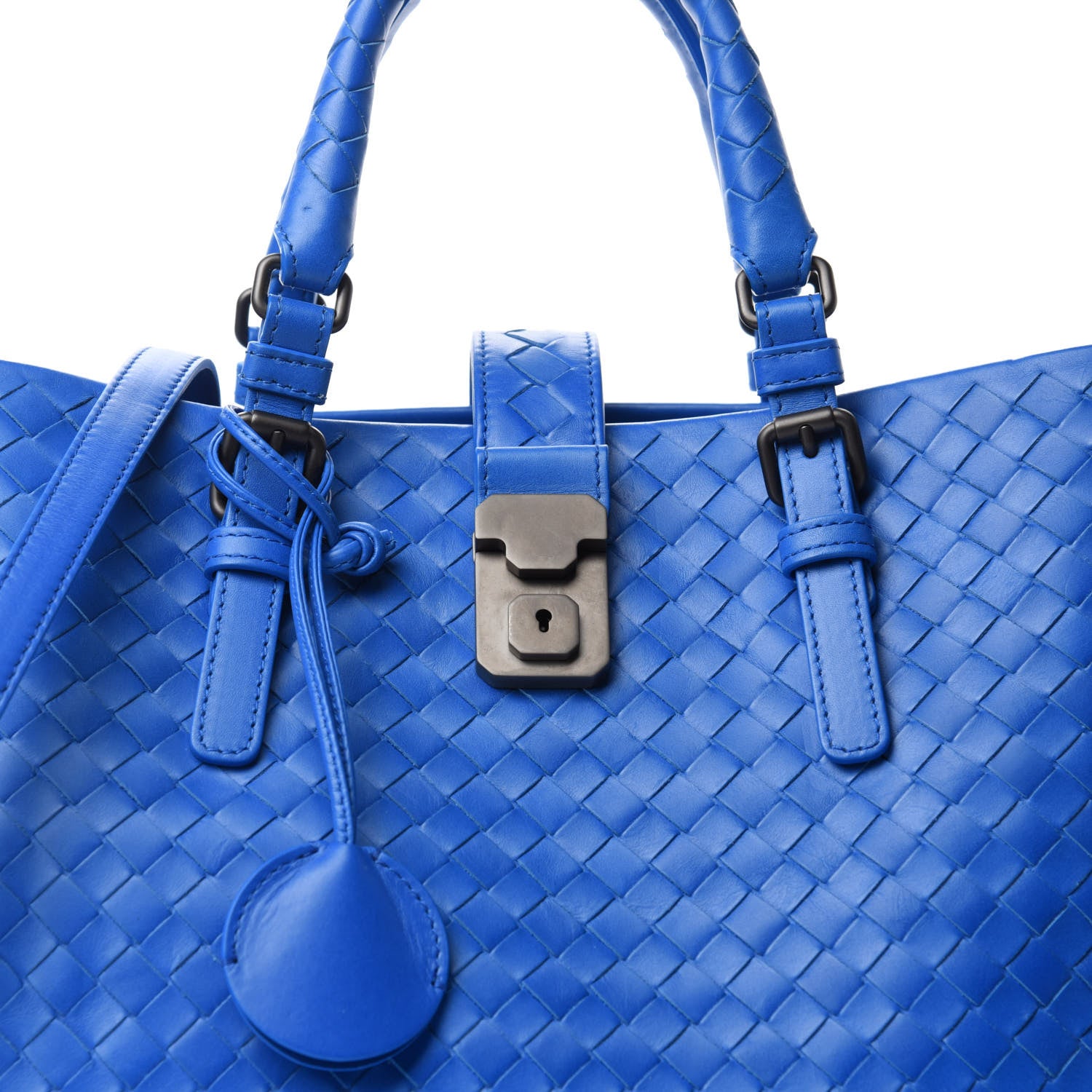 Bottega Veneta Light Calf Intrecciato Small Roma Signal Blue 11 of 11