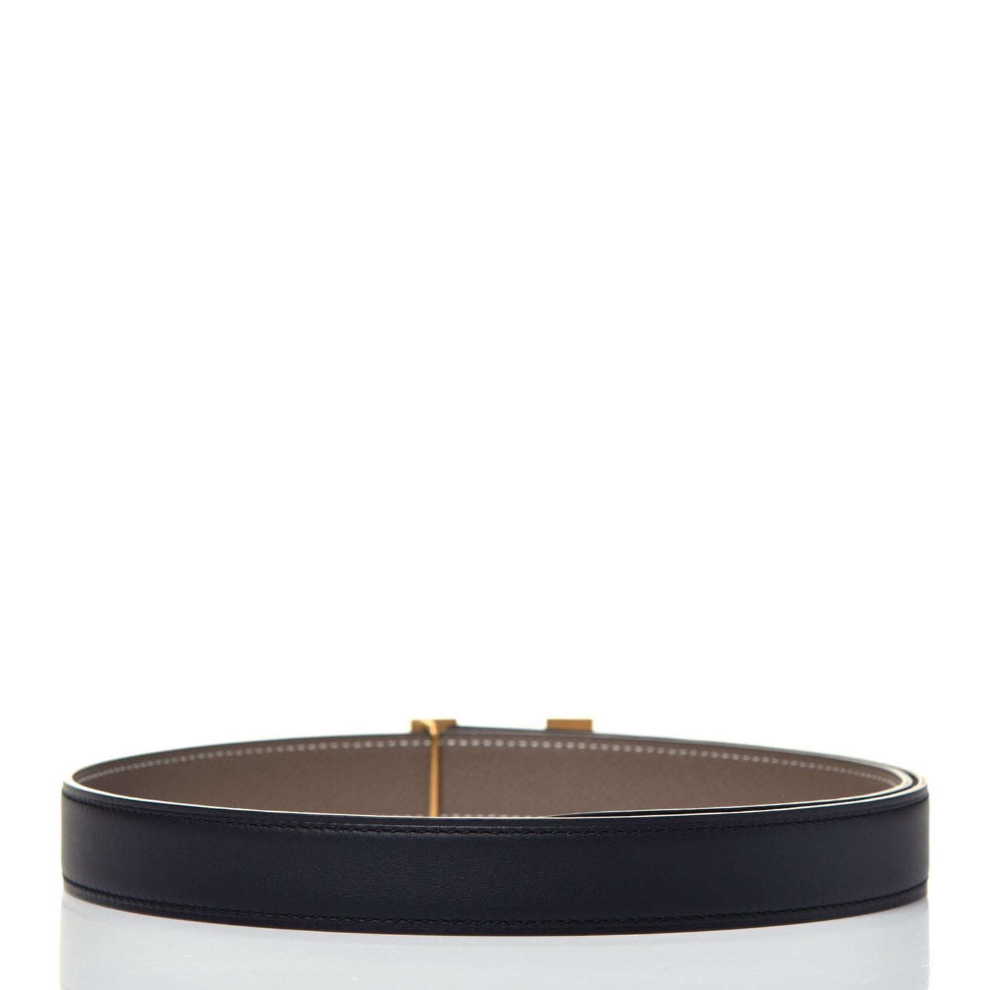 Swift Epsom 24mm Mini Constance H Belt 75 Black Etoupe