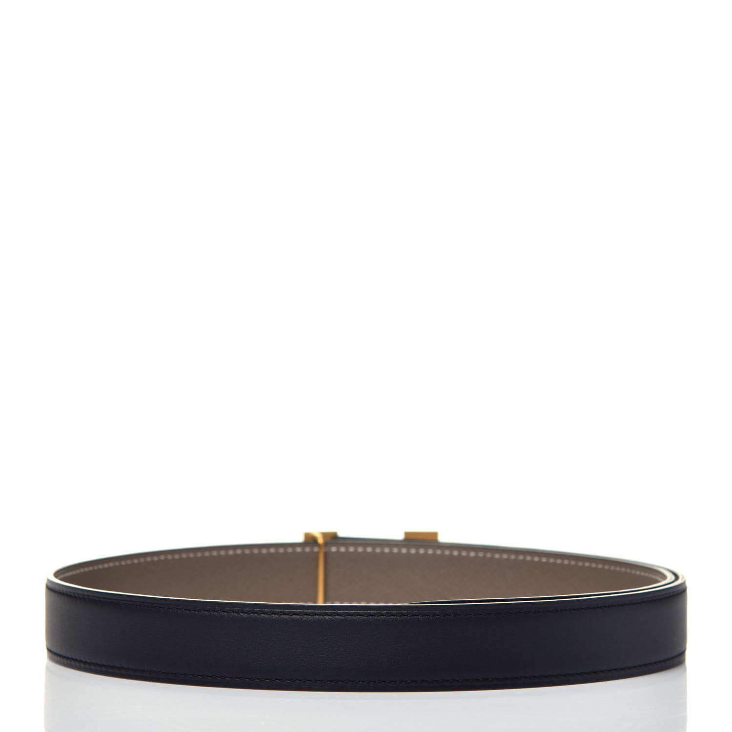 Hermes Swift Epsom 24mm Mini Constance H Belt 75 Black Etoupe 2 of 6