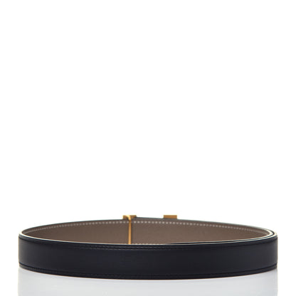 Hermes Swift Epsom 24mm Mini Constance H Belt 75 Black Etoupe 2 of 6