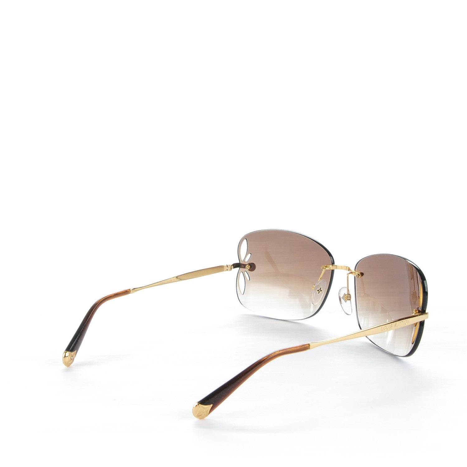 【美品】LOUIS VUITTON リリー サングラス Z0371U Louis Vuitton Lily Sunglasses Z0371U Brown Glitter 163534