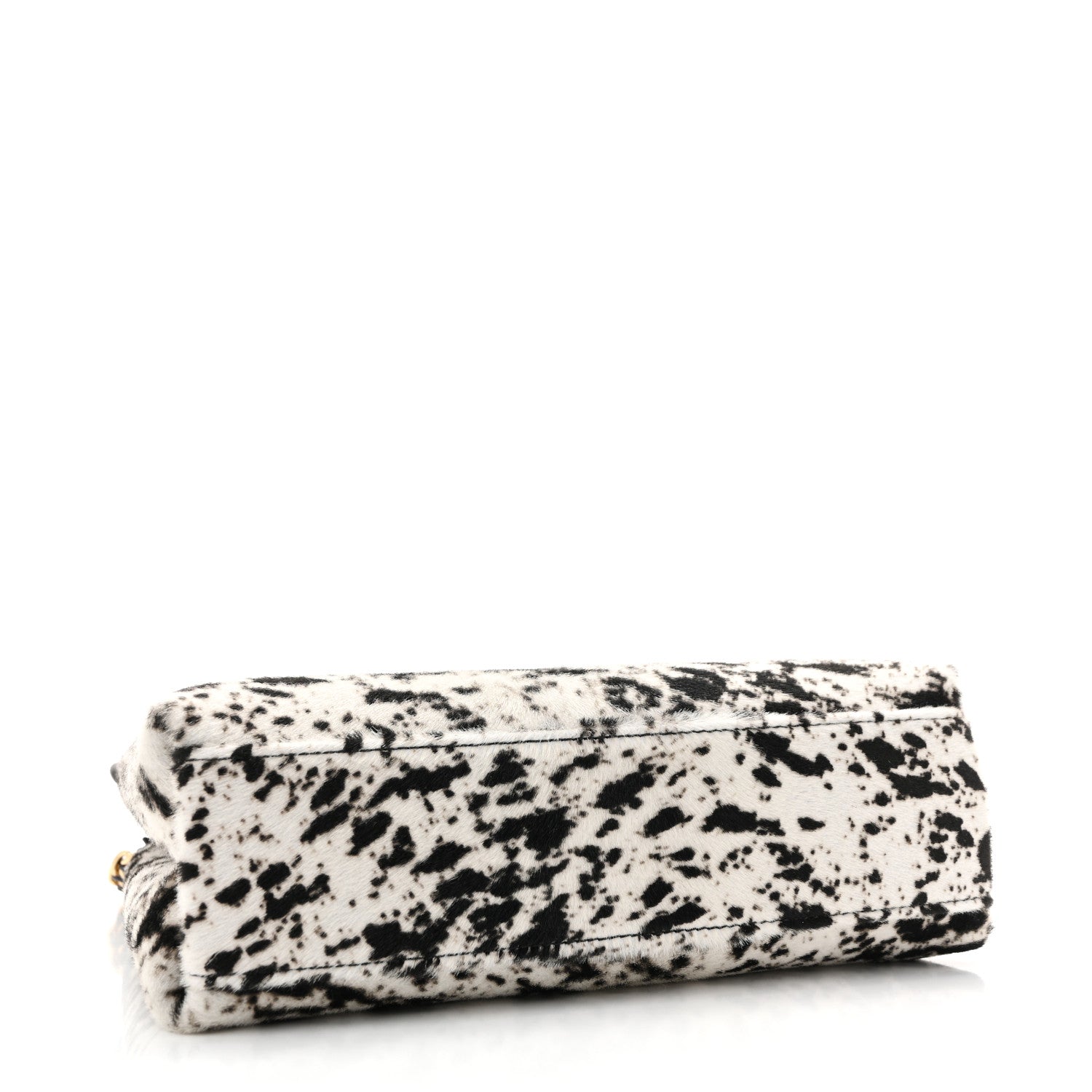 Chanel Pony Hair Printed Chic Lady Small Shopping Tote White Black 14 of 26