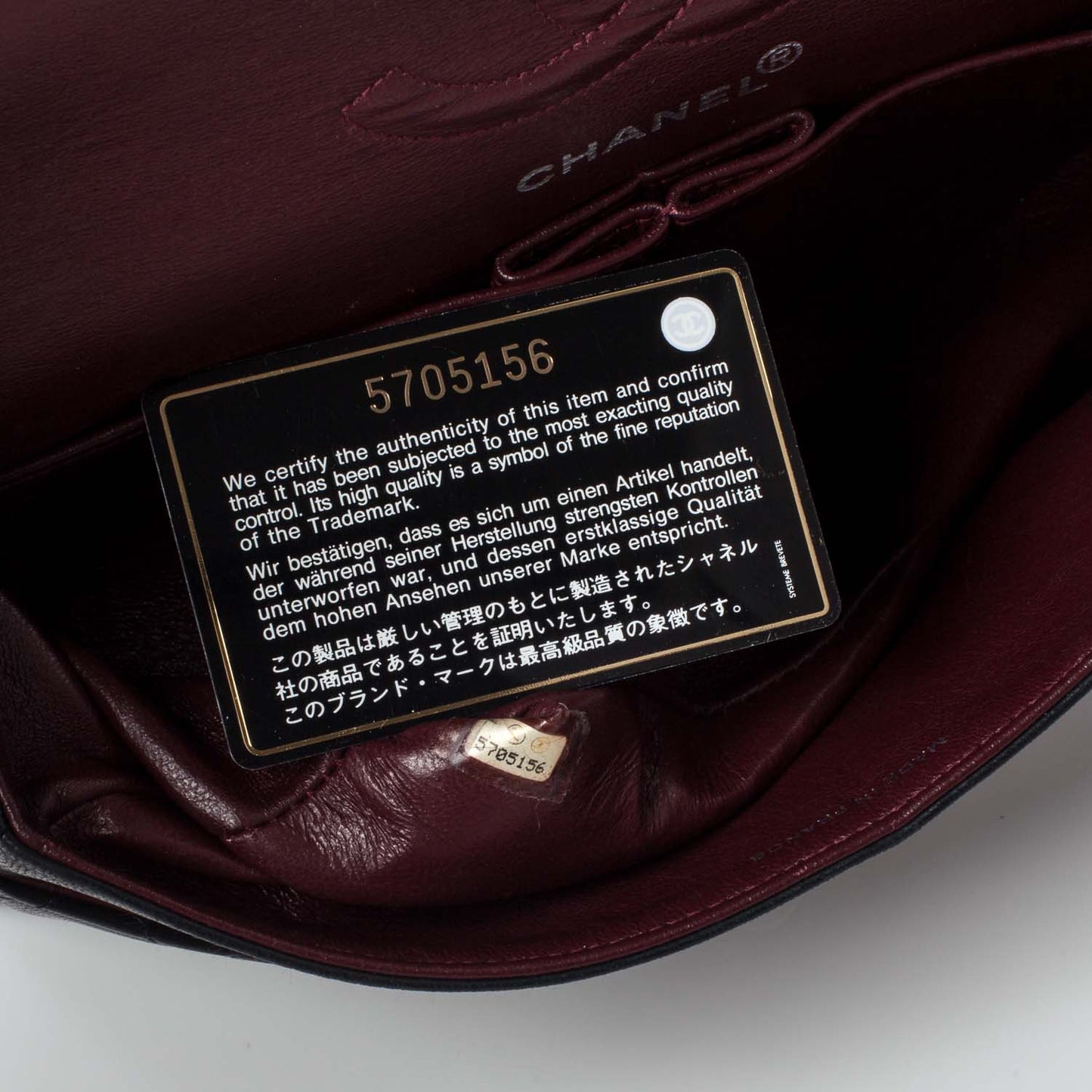 Lambskin Medium Double Flap Black