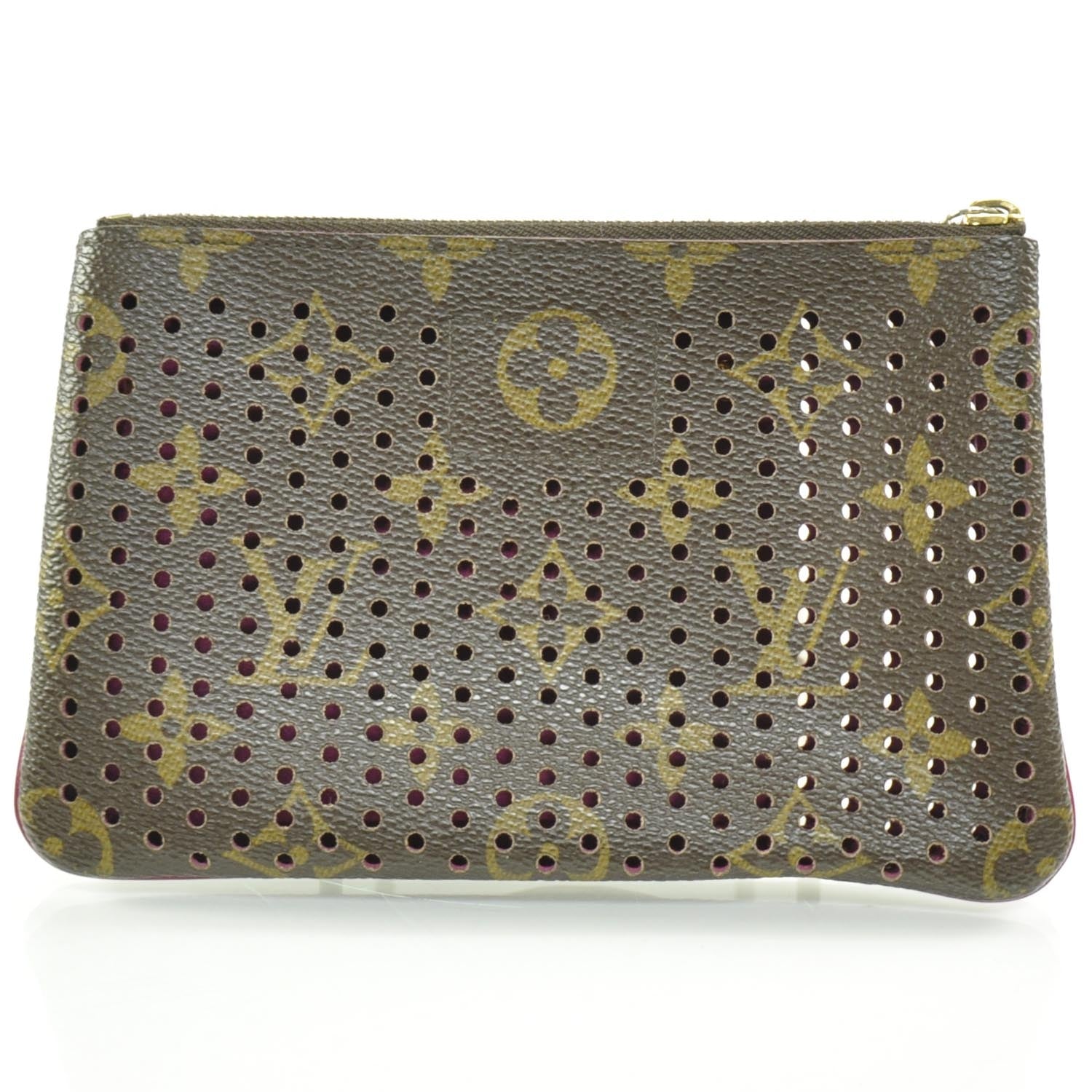 Louis Vuitton Monogram Perforated Pochette Plat Fuchsia 4 of 8