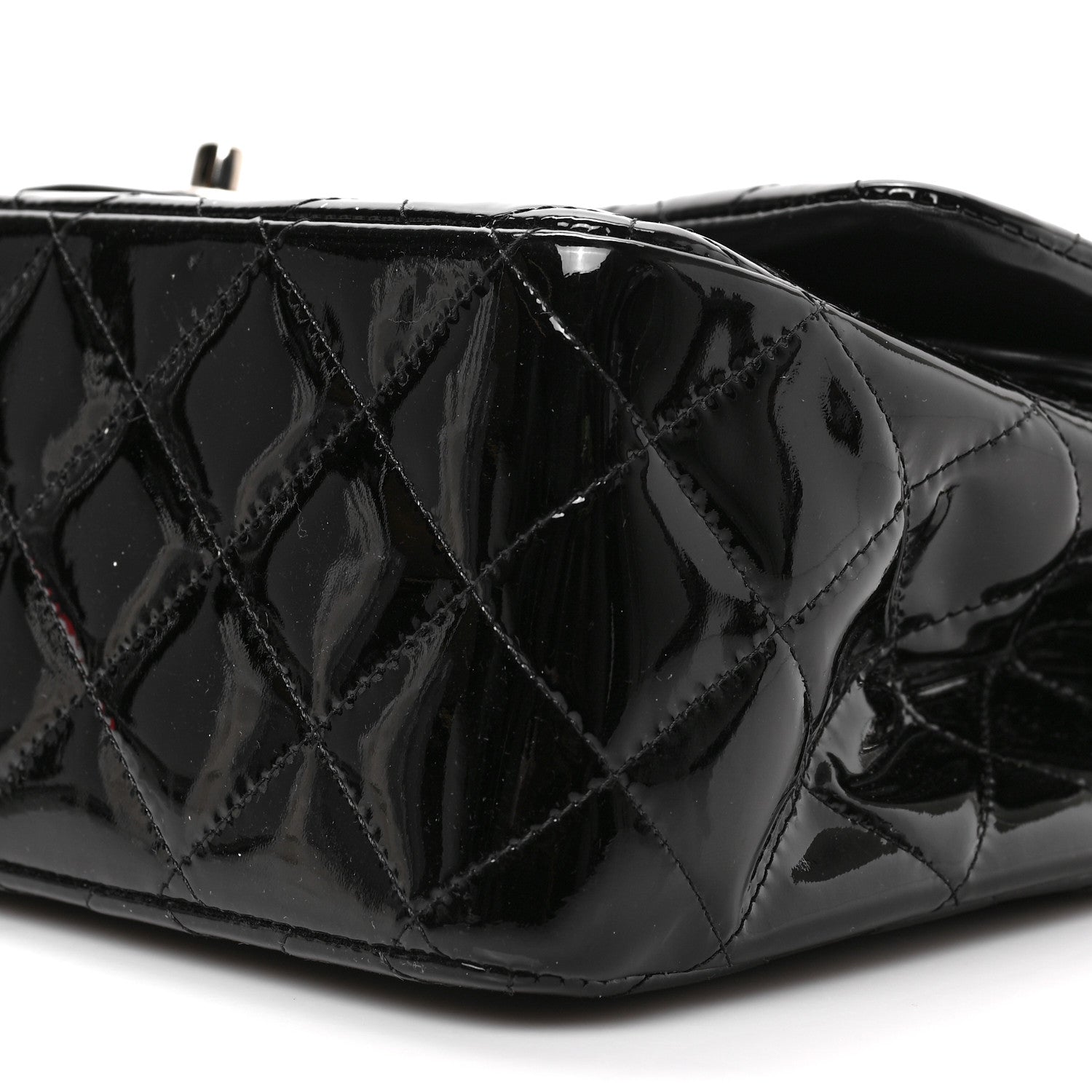 Chanel Patent Quilted Jumbo Double Flap Black 9 of 9