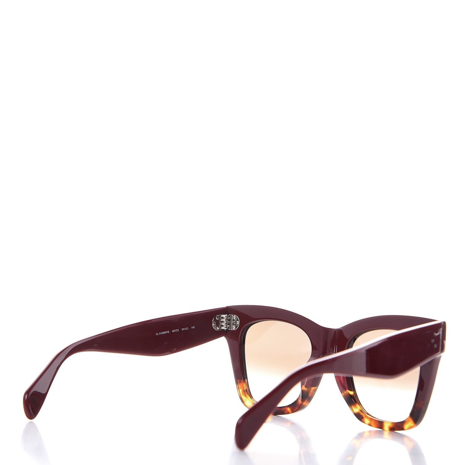 Celine Catherine Sunglasses CL 41098/F/S Burgundy Havana 4 of 7