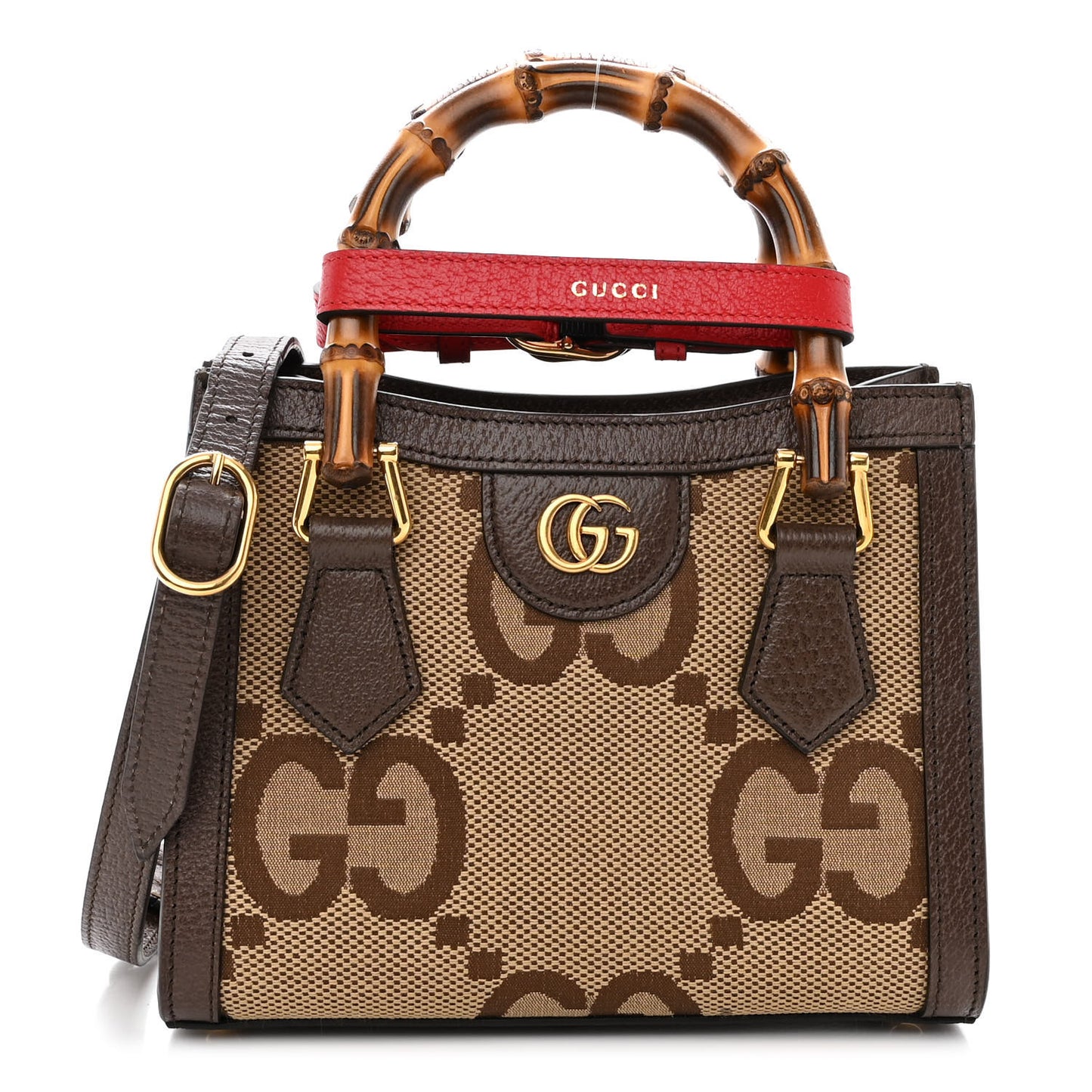 Monogram Jumbo GG Textured Dollar Calfskin Mini Diana Tote Bag Camel Ebony New Acero Pomegranate Red