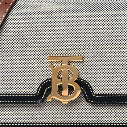 Burberry Canvas Calfskin Small TB Bag Natural 7 of 11