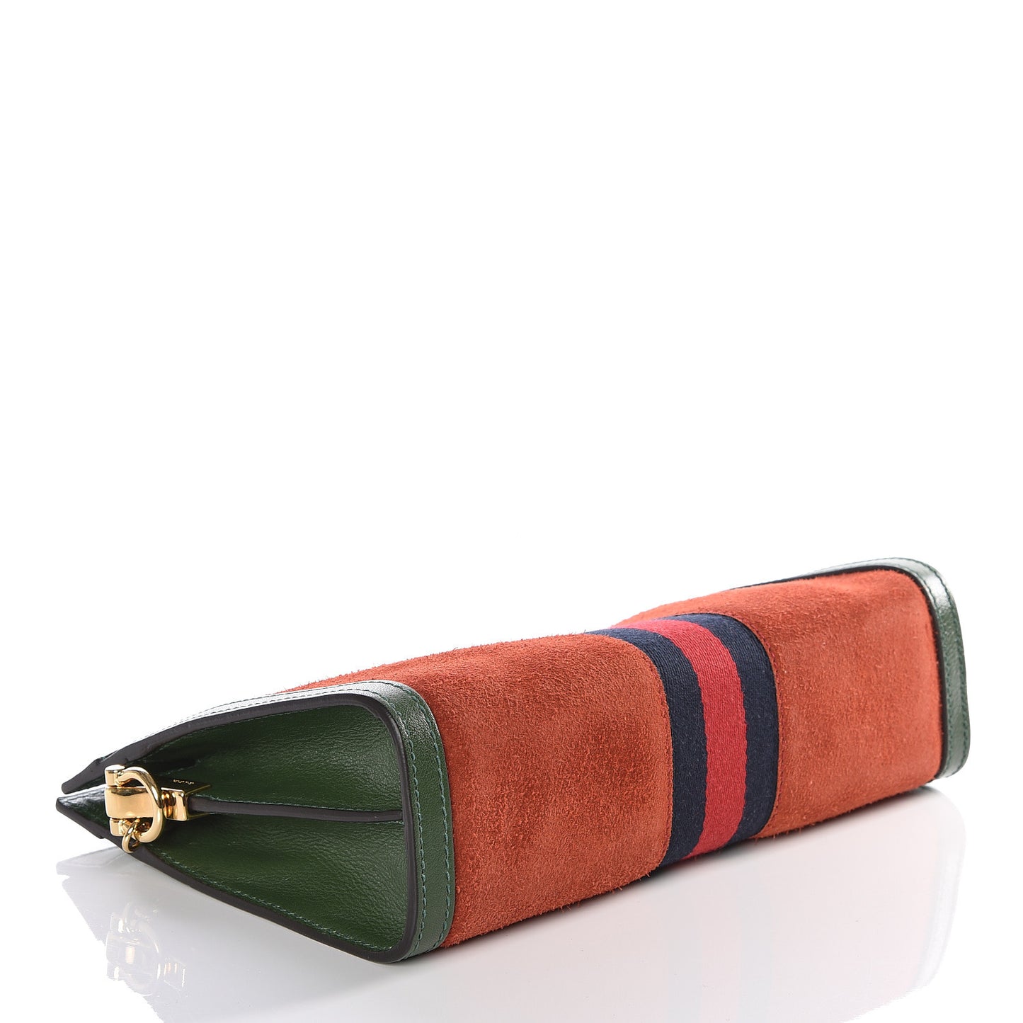 Suede Calfskin GG Web Small Ophidia Chain Shoulder Bag Brown Red Green