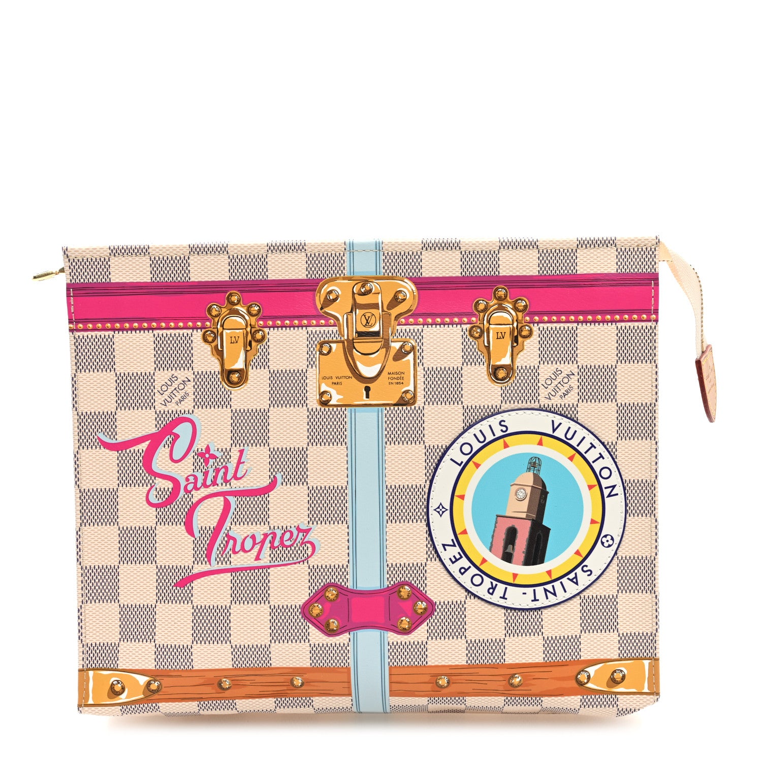 Louis Vuitton Damier Azur Summer Trunks Saint Tropez Toiletry Pouch 26 1 of 5