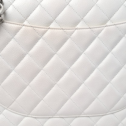 Chanel Caviar Quilted Maxi Double Flap White 14 of 15