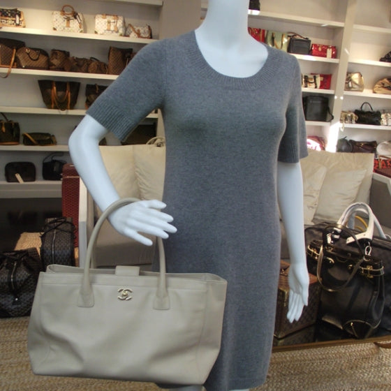 Caviar Cerf Shopper Tote Beige Clair