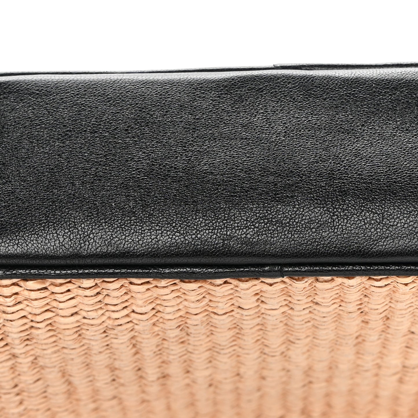 Raffia Canvas Monogram Mini Lou Camera Bag Beige Black