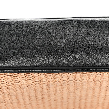 Saint Laurent Raffia Canvas Monogram Mini Lou Camera Bag Beige Black 11 of 12