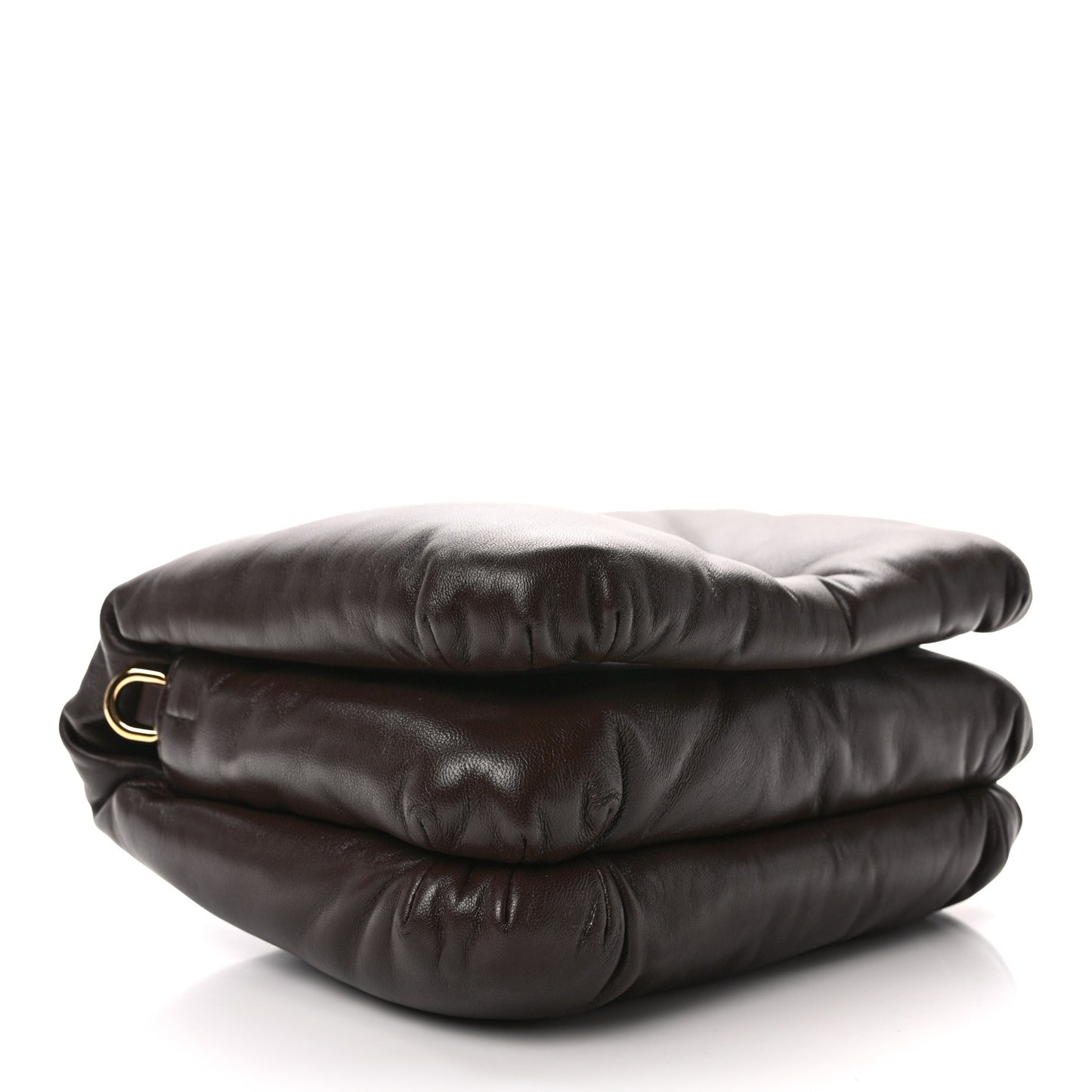 Lambskin Goya Puffer Bag Dark Chocolate