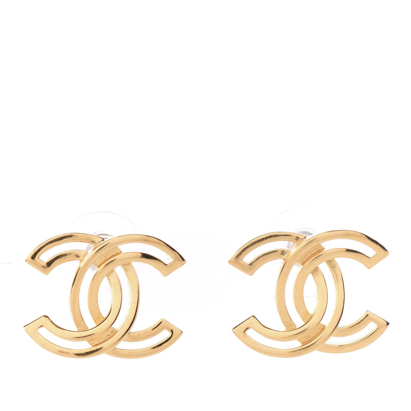 Metal Obazine CC Earrings Gold