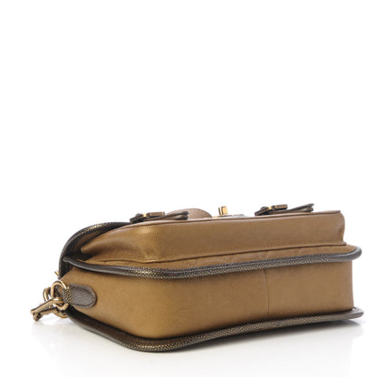 Chanel Iridescent Calfskin Back To School Messenger Flap Dark Gold 4 of 9