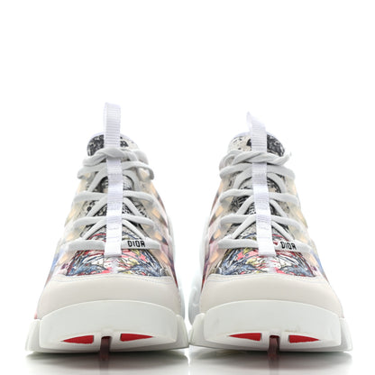 Christian Dior Neoprene Rubber Champetre Print Womens D-Connect Sneakers 40.5 White Multicolor 2 of 8