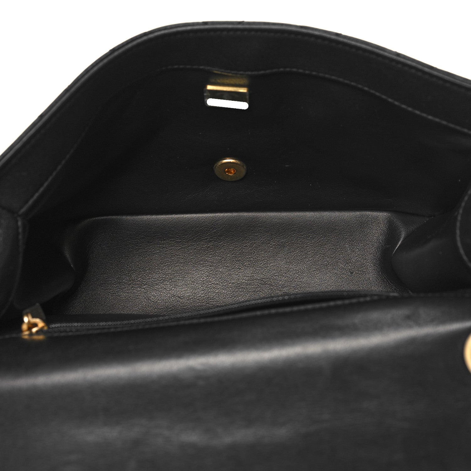 Chanel Lambskin Quilted Chaine Lettre Flap Black 4 of 11