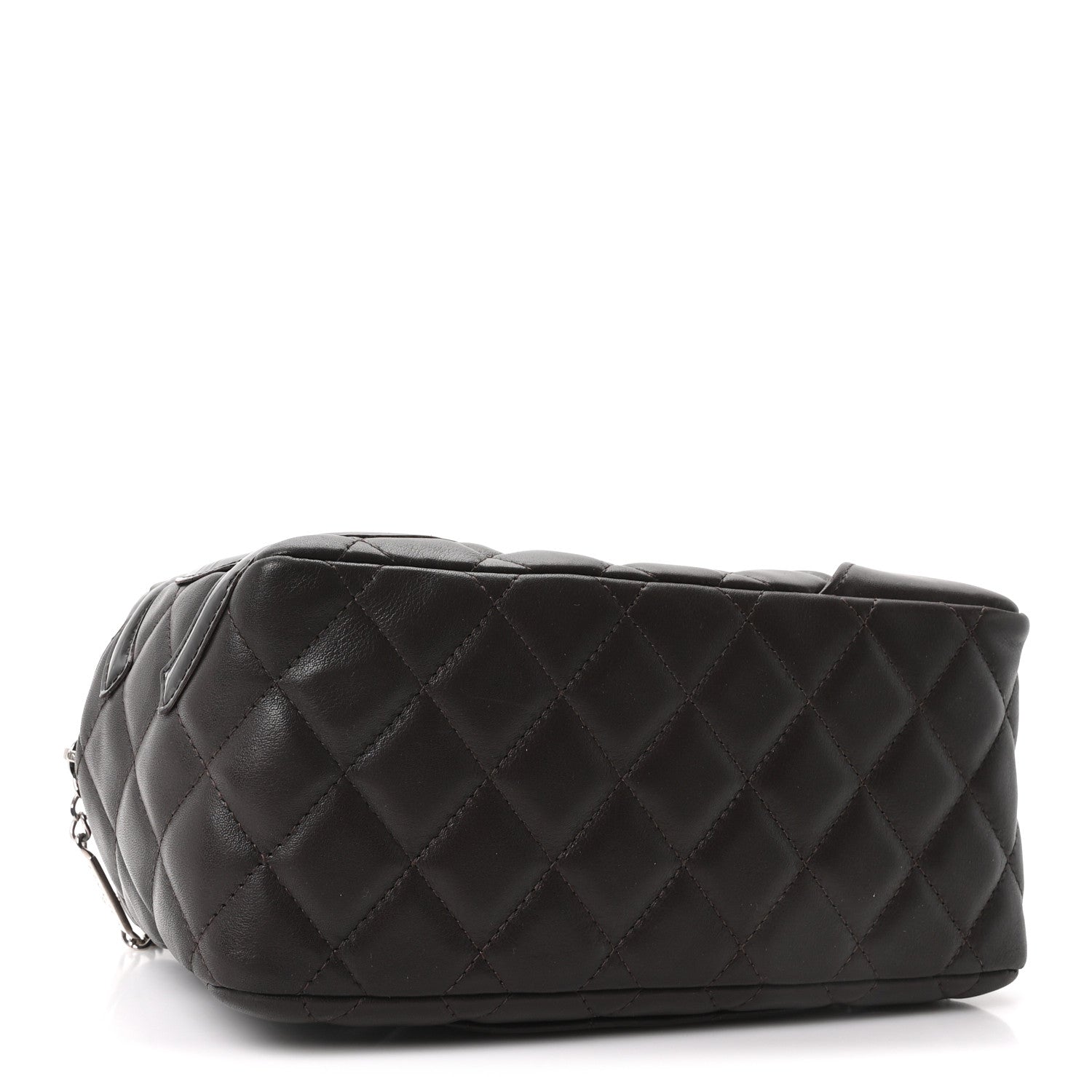 Chanel Calfskin Quilted Small Cambon Bowler Dark Brown 4 of 10