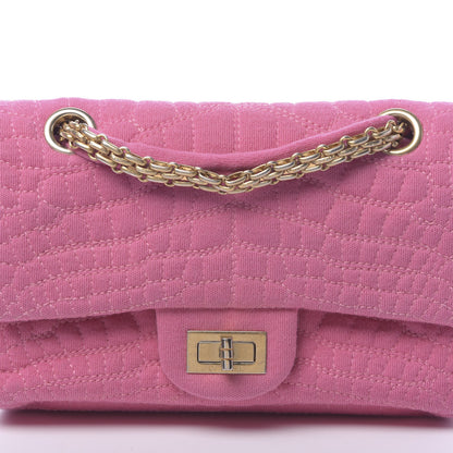 Chanel Jersey Coco's Croc 2.55 Reissue 224 Flap Pink 10 of 14