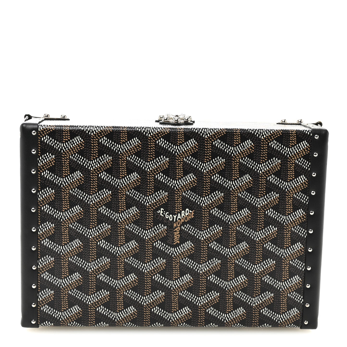 Goyardine Minaudiere Trunk Bag Black
