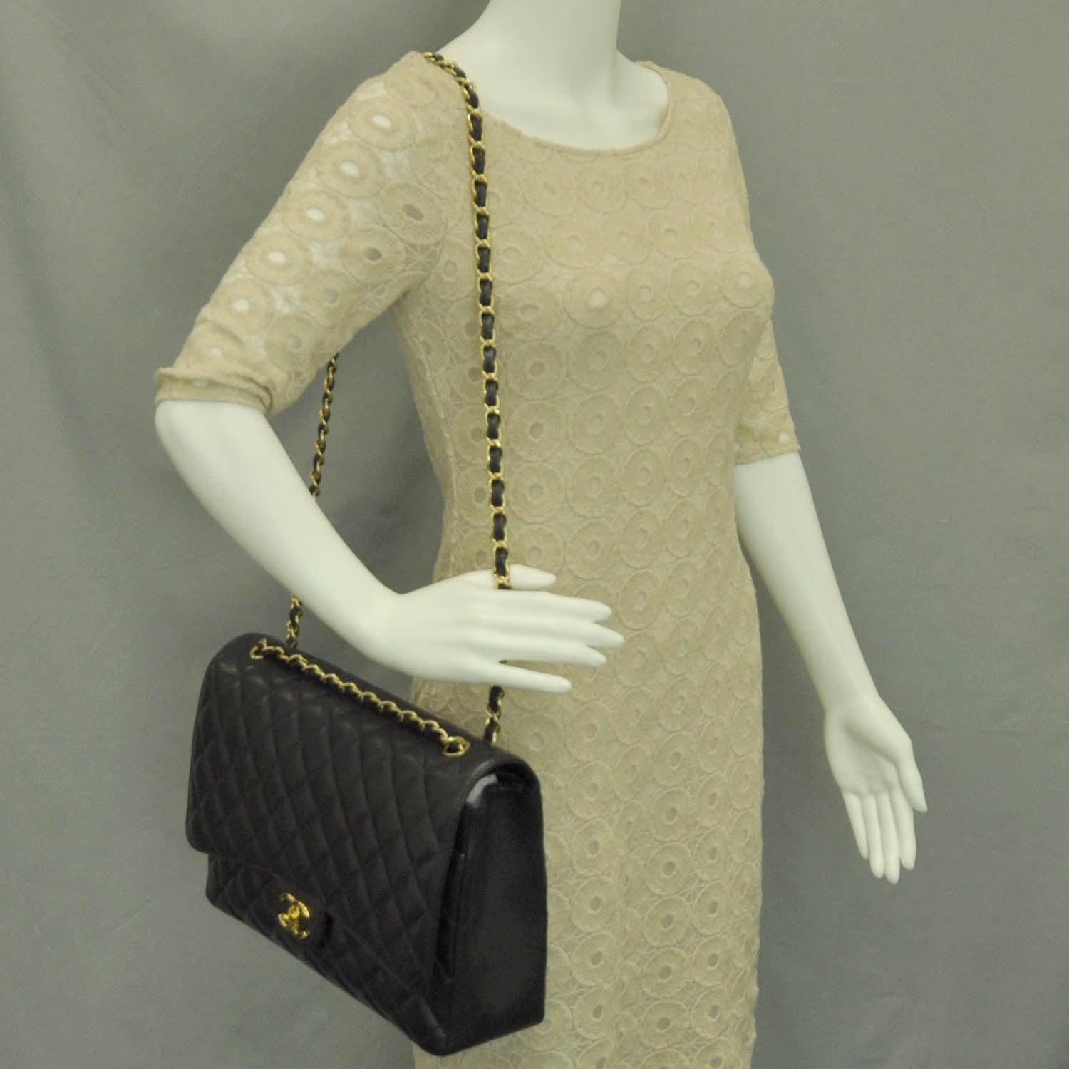 Chanel Caviar Quilted Maxi Double Flap Black 2 of 11