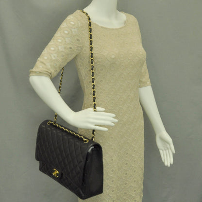 Chanel Caviar Quilted Maxi Double Flap Black 2 of 11