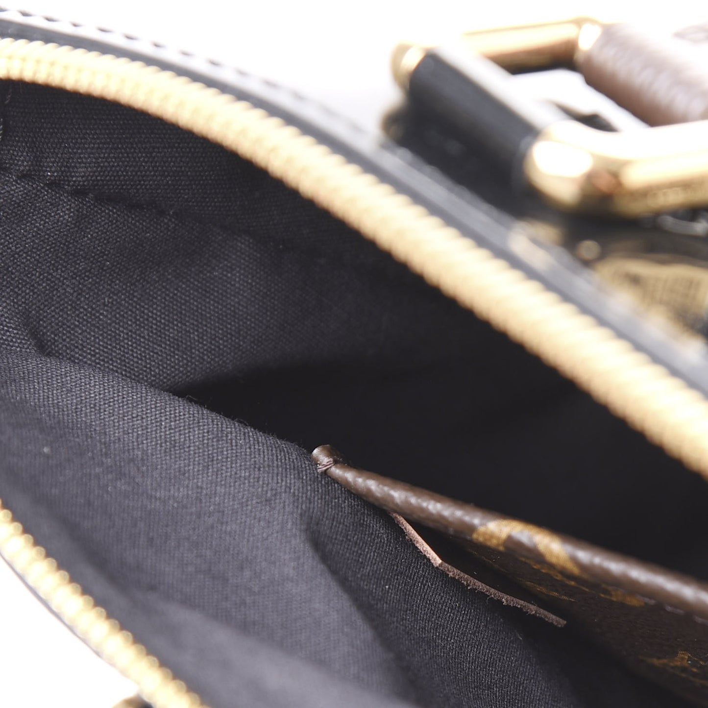 Patent Calfskin Miroir Tote Black