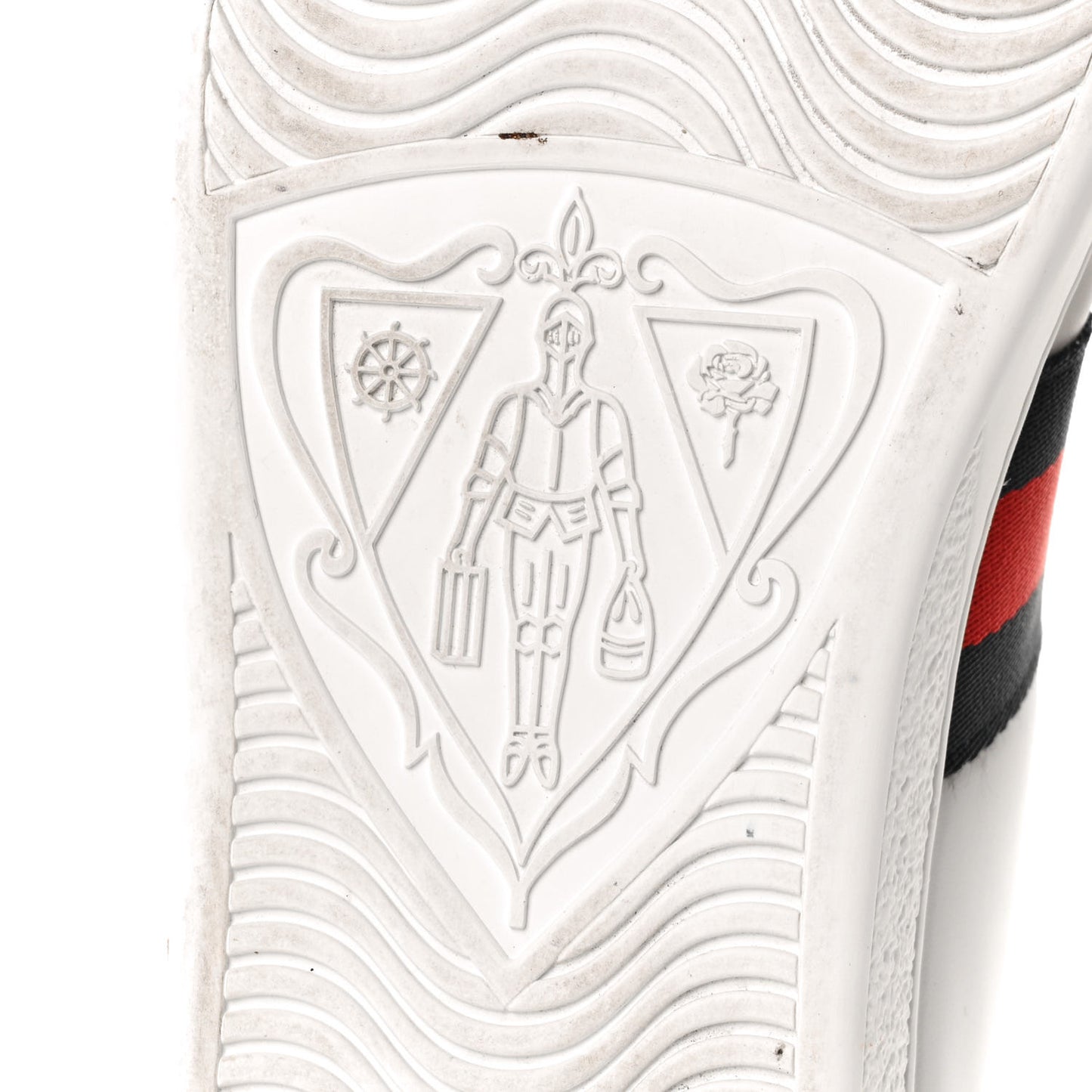 Calfskin Nappa Web LOVED Embroidered Womens Ace Sneakers 39.5 White Red Flame Notte