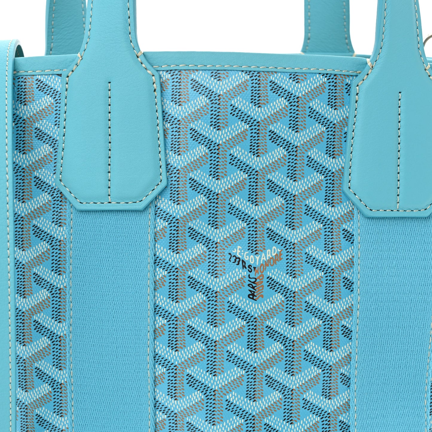 Goyardine Belharra PM Bleu Turquoise
