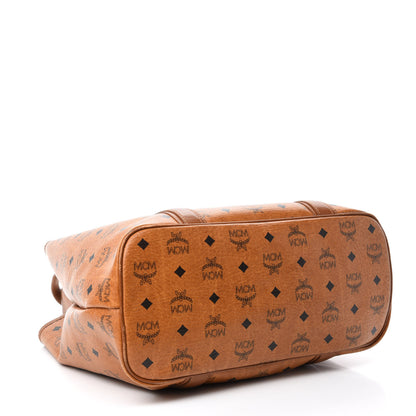 MCM Visetos Shopping Tote Cognac 4 of 13