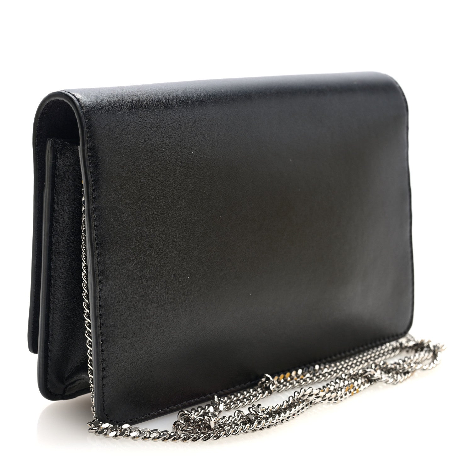 Fendi Vitello Liberty Studded Tube Wallet On Chain Black Multicolor 3 of 11