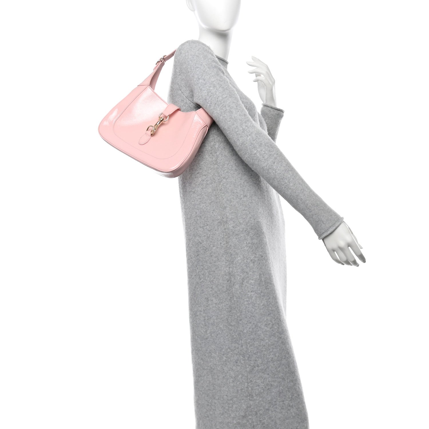 Gucci Patent Calfskin Small Jackie 1961 Hobo Light Pink 2 of 9