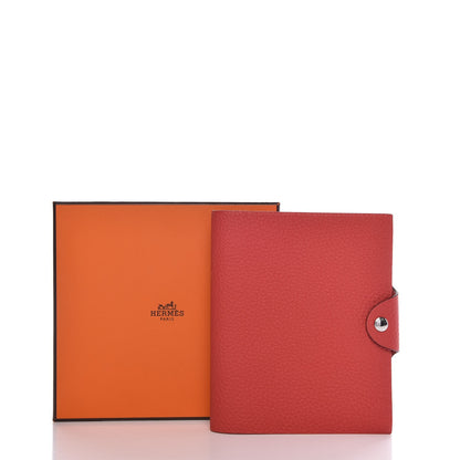 Hermes Togo Ulysse PM Agenda Cover Rouge Pivoine 8 of 8