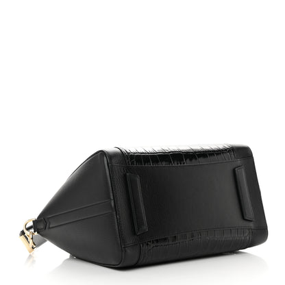 Givenchy Calfskin Crocodile Embossed Medium Antigona Black 4 of 16