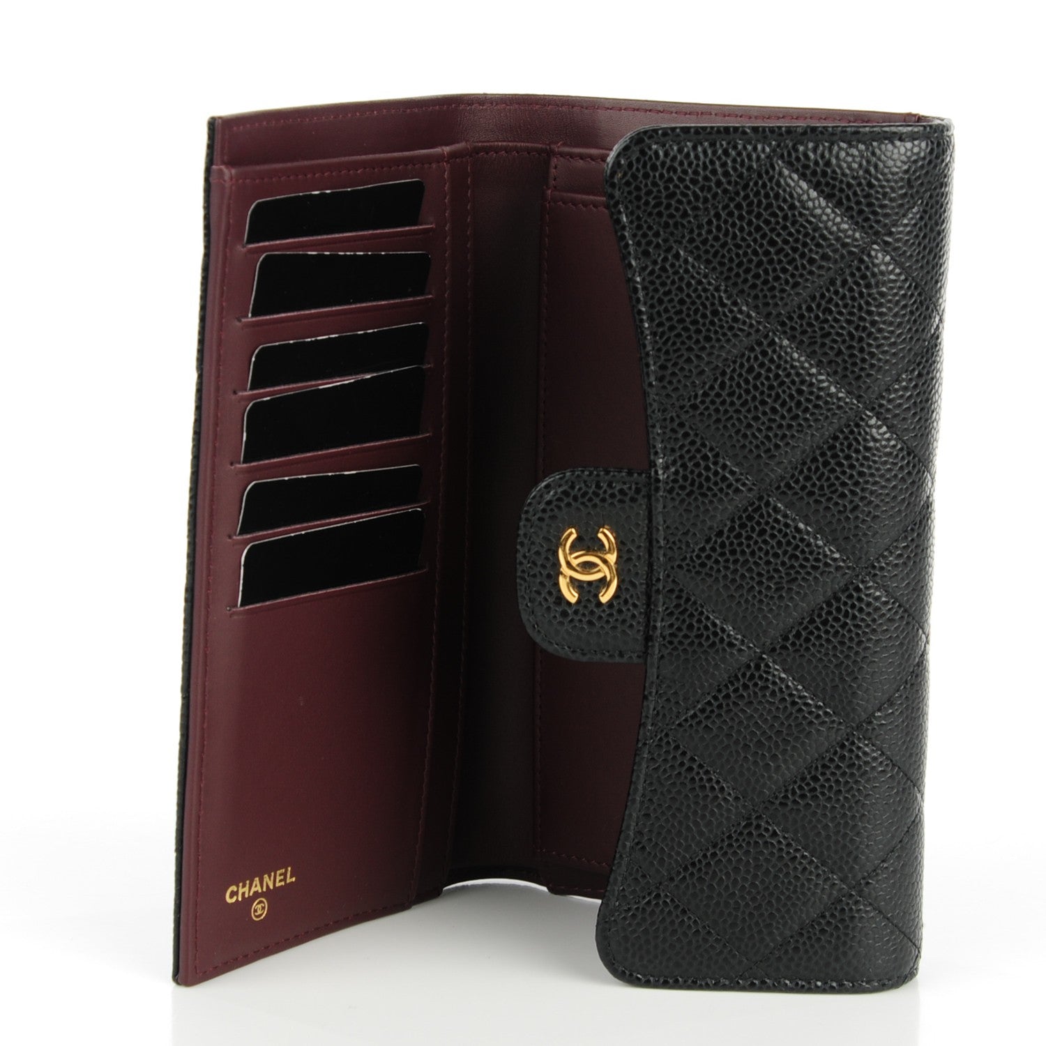 Chanel Caviar Quilted Large Flap Wallet Black 5 of 8