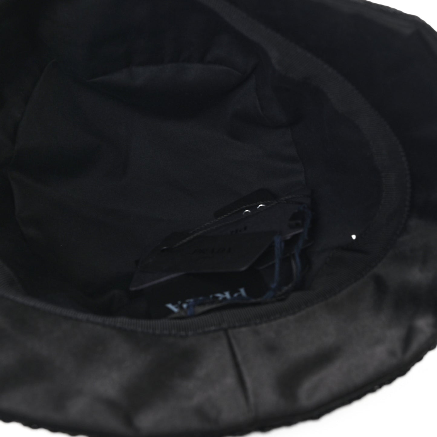 Paillettes Logo Bucket Hat L Black
