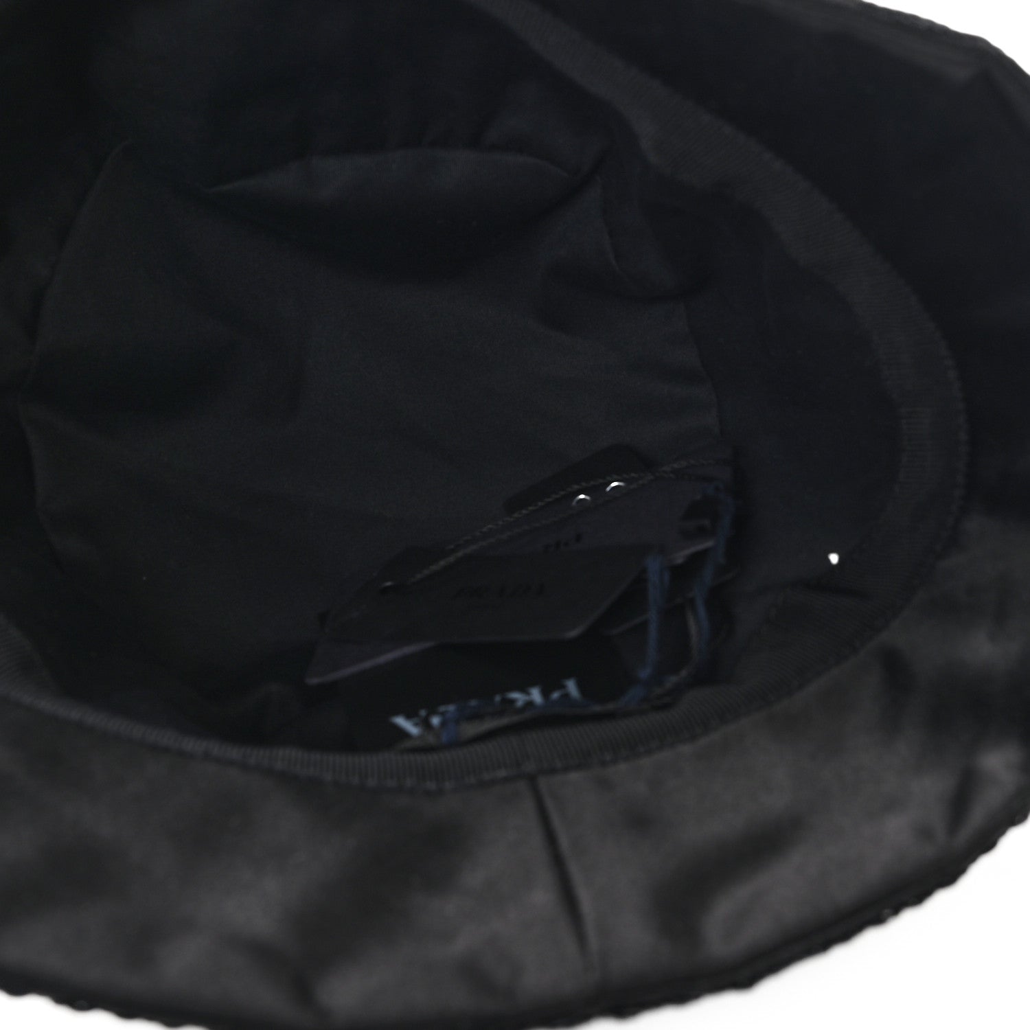 Prada Paillettes Logo Bucket Hat L Black 7 of 8