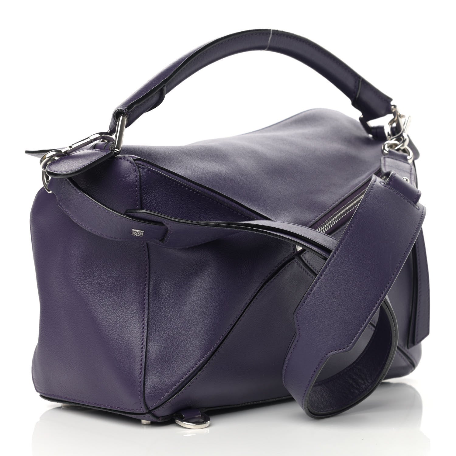 Loewe Calfskin Medium Puzzle Bag Purple 3 of 17