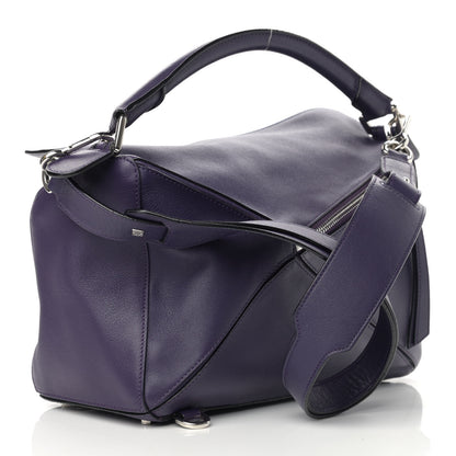 Loewe Calfskin Medium Puzzle Bag Purple 3 of 17